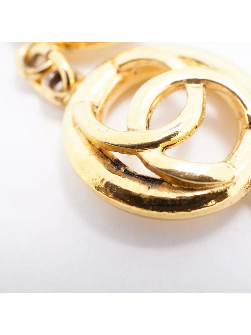 Chanel Bracelet Vintage CC Logo Round Circle Gold Plated